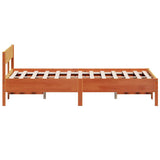 Bed Frame without Mattress Wax Brown 120x200 cm Solid Wood Pine 842757