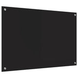 Kitchen Backsplash Black 90 x 60 cm Tempered Glass 42018040