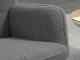 Berber Fleece Nursery Glider Rocker for Nursing, Wingback Rocking Chair for Living Room, Dark Grey T3398P344512