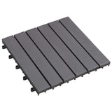 Decking Tile 20 pcs Grey 30 x 30 cm Acacia Hardwood 3444845