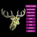 Reindeer Head with 140 LEDs Warm white 60 cm Acrylic 42019061