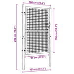 Mesh Garden Gate Galvanised Steel 100x150 cm Grey 145773