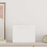 Paper Bags 250 pcs with Handles White 32x17x25 cm 4101621