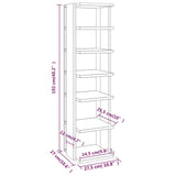 Shoe Rack Smoked Oak 27.5x27x102 cm Engineered Wood 815972