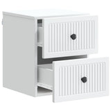 Wall-Mounted Bedside Cabinet 2 pcs White 33 x 34.5 x 40 cm 897956