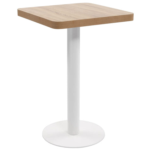 Bistro Table Light Brown 50x50 cm MDF 286426