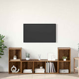 TV Cabinet Set Wall-mounted 3 pcs Brown Engineered Wood 3393252