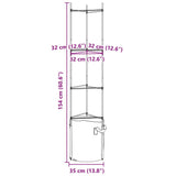 Tomato Cages with Plant Bags 4 pcs 154 cm Steel and PP 3281486
