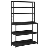 Kitchen Shelf Black Oak 100 x 40 x 168 cm Engineered Wood 883892