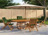 5-Piece Garden Dining Set Natural Solid Acacia Wood 3434487