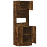 Kitchen Cabinet Smoked Oak 60x50x180 cm Engineered Wood 3276641