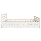 Bed Frame without Mattress White 180x200 cm Super King Solid Wood Pine 3301617