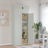 File Cabinet Light Grey 90x40x220 cm Steel 3188320
