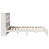 Bookcase Bed without Mattress White 120x200cm Solid Wood Pine 3322392