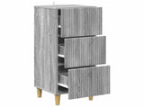 Drawer Cabinet Grey Sonoma 33 x 34.5 x 90 cm Engineered Wood 894621