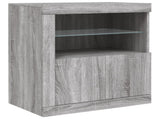Sideboard with LED Lights Grey Sonoma 162x37x67 cm 3209035