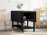 Dinning Table 122 x 80 x 76.5 cm Engineered Wood Black Oak 8006037