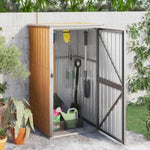 Garden Tool Shed Brown 88x89x161 cm Galvanised Steel 316208