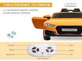 Kids Licensed Audi TT RS Ride-On Car 12V Battery w/ Remote Suspension Headlights and MP3 Player T3398P348163