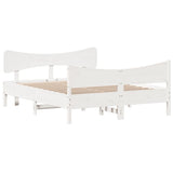 Bed Frame without Mattress White 160x200 cm Solid Wood Pine 3216376