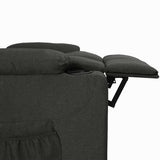 Recliner Chair Black Fabric 339084