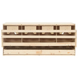 Chicken Laying Nest 4 Compartments 106x40x45 cm Solid Pine Wood 170658