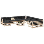 12 Piece Garden Sofa Set Solid Wood Pine 3299651