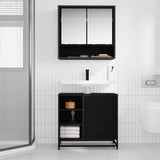 Bathroom Cabinet Black Oak 65 x 33 x 60 cm Engineered Wood 883636