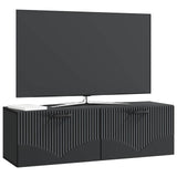 Wall-Mounted TV Cabinet Black 98 x 31 x 30 cm Engineered Wood 899066