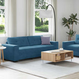 Sofa 2 pcs Blue Fabric 3324730