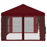 Gazebo Cover with Sidewalls 6 x 3 m Burgundy Polyester 190 900420