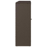 Storage Cabinet with Shelf Brown 100 x 36 x 102 cm Rattan 4103822