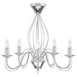 Chandelier E14 Metal Chrome 52 x 47 cm 42053776