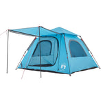 ZNTS Camping Tent Dome 4-Person Blue Quick Release 4004144