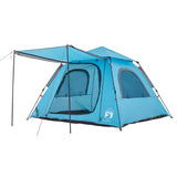 ZNTS Camping Tent Dome 4-Person Blue Quick Release 4004144