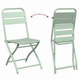 Bistro Set 3 pcs Green Steel 42002952