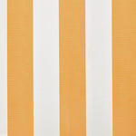 ZNTS Awning Top Sunshade Canvas Sunflower Yellow & White 4 x 3 m 141017