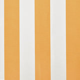 ZNTS Awning Top Sunshade Canvas Sunflower Yellow & White 4 x 3 m 141017