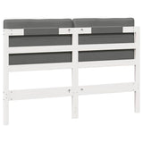 Upholstered Headboard White and Light Grey 135 cm 880187