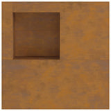 Fire Pit Brown 100 x 100 x 30 cm Weathering Steel 859001