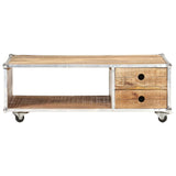 Coffee Table 89x59x33 cm Solid Rough Mango Wood 323408
