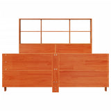 ZNTS Bed Frame without Mattress Wax Brown 140x200 cm Solid Wood Pine 3323691