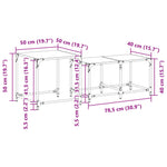 ZNTS Nesting Coffee Tables 2 pcs with Transparent Glass Top Steel 845984