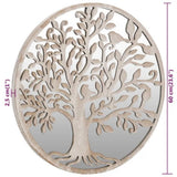 Garden Mirror Sand 60x2.5 cm Iron Round for Outdoor Use 318371