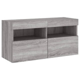 5 Piece TV Wall Units with LED Grey Sonoma Engineered Wood 3216723
