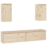 TV Cabinets 4 pcs Solid Wood Pine 3100169