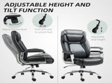 Ergonomic Office Chair, Heavy Duty Faux Leather Desk Chair with Tilt Function, Adjustable Height, T3398P552814