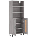Highboard Grey Sonoma 69.5x34x180 cm Engineered Wood 3189987