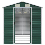 Garden Shed Green 191x385x198 cm Galvanised Steel 3188234