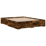 Bed Frame with Drawers without Mattress Smoked Oak 150x200 cm King Size 3280381